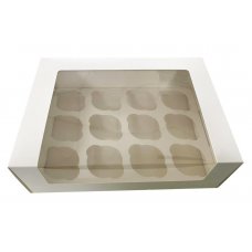 Cup Cake Box White 12up P1 Flat 350x350 8 Pack