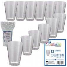 Clear Plastic Tumbler 200ml Pack 12