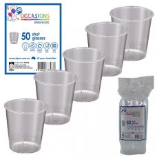 Clear Plastic Shot Glass 30ml Pack 50