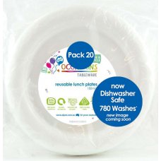White Lunch Plate Pack 20