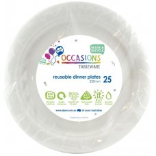White Dinner Plate P25