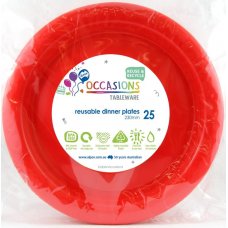 Red Dinner Plate P25