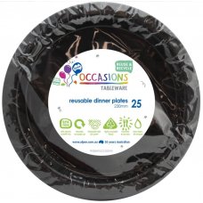 Black Dinner Plate P25
