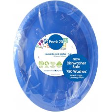 Royal Blue Oval Plate Pack 20
