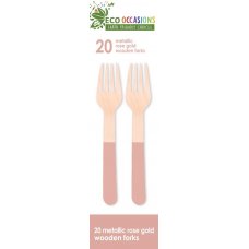 Wooden Forks Metallic Rose Gold P20x10