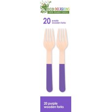 Wooden Forks Purple P20x10