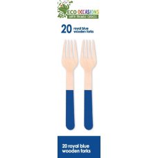 Wooden Forks Royal Blue P20x10