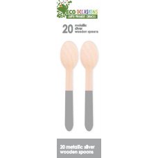 Wooden Spoons Metallic Silver P20x10