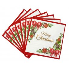 Napkins Lunch 2ply Printed Merry Christmas P20x10