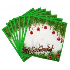 Napkins Lunch 2ply Printed Christmas Reindeer P20x10