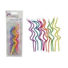 Twisted Spiral Slims Candles Brights P12