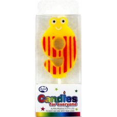 Mini Numeral Candle with Eyes #9 P1