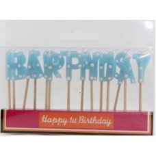 SPECIAL! 1st Birthday Blue with Bear 135mm Box