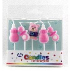 Baby Shower Girl Candles PVC 5