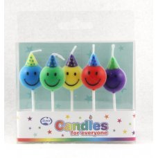 Smiley Faces Candles PVC 5