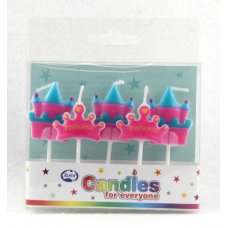 Princess Crown & Castle Candles PVC 5