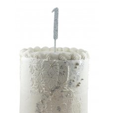 Cake Topper Acrylic Glitter 2.5mm Silver #1 P1