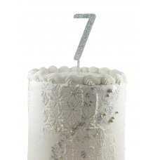Cake Topper Acrylic Glitter 2.5mm Silver #7 P1