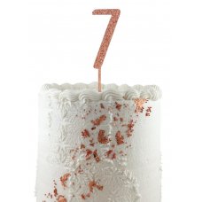 Cake Topper Acrylic Glitter 2.5mm Rose Gold #7 P1