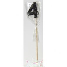 Black Glitter Long Stick Candle #4 P1