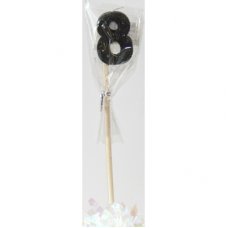 Black Glitter Long Stick Candle #8 P1