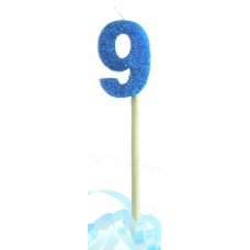 Blue Glitter Long Stick Candle #9 P1