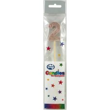 Rose Gold Glitter Long Stick Candle #2 P1