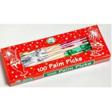 Palm Pick 150mm with Foil Fringe Top Pack 100