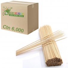 Bamboo Skewer 4mm x 25cm (6 x Pk1000) Ctn6000