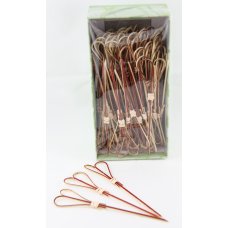 Bamboo Heart Pick Skewers 12cm Red Pack 100