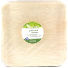 Palm Leaf Square Plate 10inch 250mm Pack 25x4