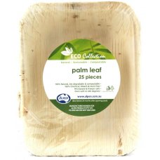 Palm Leaf Rectangle Plate 6x5inch 150x130mm Pack 25x4