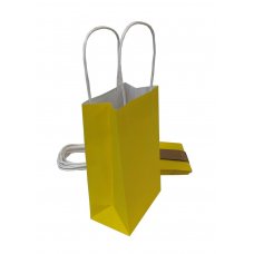 Party Bag Paper 215x130x80mm Yellow Pack 5