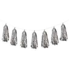 FiveStar Tassel Garland Silver 3m P12