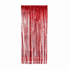 FS Curtains 90x200cm Metallic Apple Red