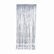 FS Curtains 90x200cm Metallic Silver