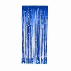 FS Curtains 90x200cm Metallic True Blue