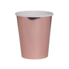 FiveStar Paper Cup Metallic Rose Gold 260ml P20