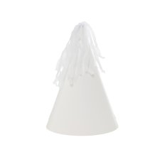 FiveStar Party Hat with Tassel Topper White P10