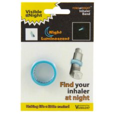 Find at Night Visible 247 Inhaler Band Blue Pk 1