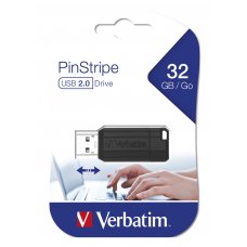 32GB USB Store 'n' Go Pinstripe 2.0 Drive Black P1