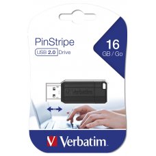 16GB USB Store 'n' Go Pinstripe 2.0 Drive Black P1