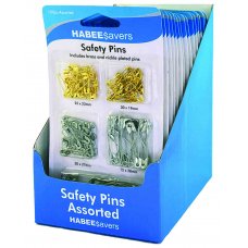 Safety Pins Assorted Shelf Ready Box16 Card100