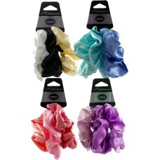 Scrunchies Satin Asstd P3