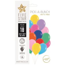 PickABunch 30cm Matt Assorted Balloons P18