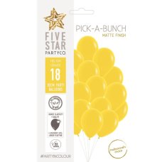 PickABunch 30cm Balloon Matte Yellow P18