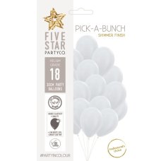 PickABunch 30cm Balloon Shimmer Pearl White P18