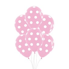 PickABunch 30cm Printed Pink Polka Dots P6