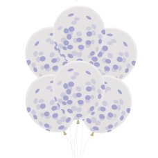 FS CONFETTI BALLOON 45CM LILAC P6