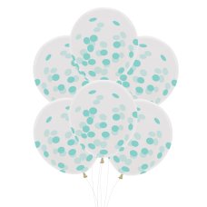 FS CONFETTI BALLOON 45CM MINT P6